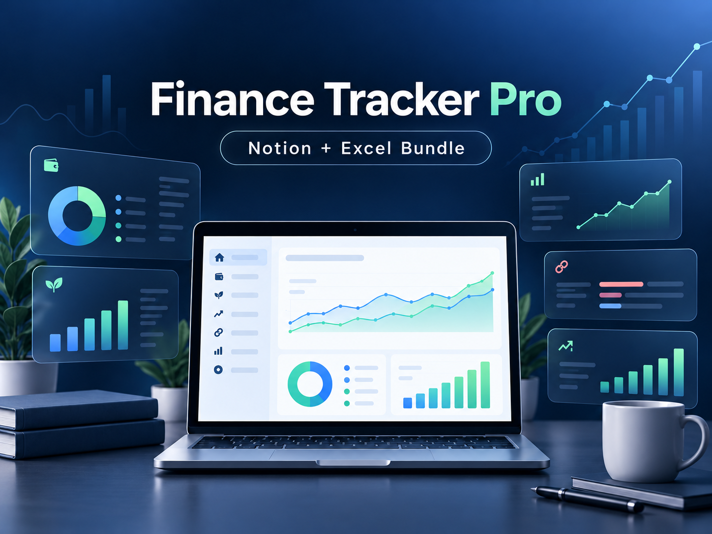 Finance Tracker Pro Notion and Excel bundle preview